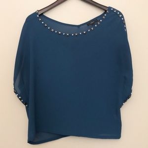 Millau Turquoise Studded Blouse